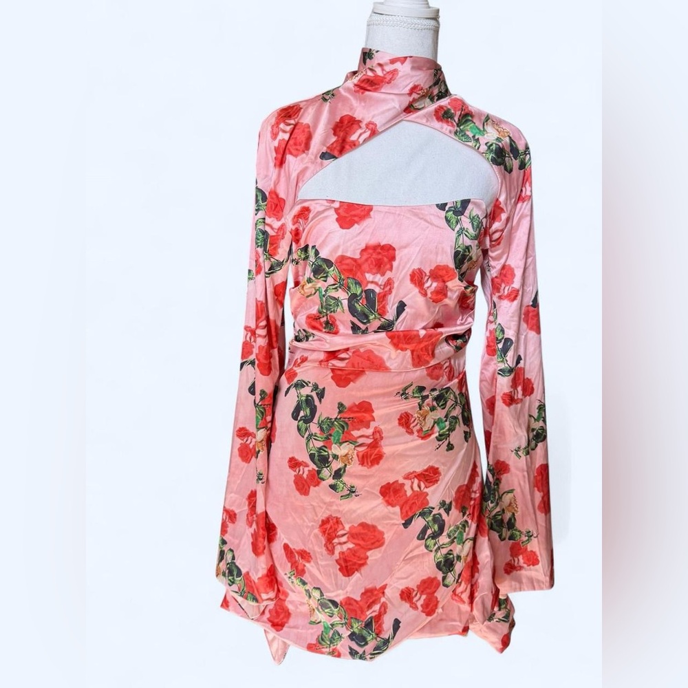 🌸💗 Pink Floral Cutout Dress by Luxedress 💗🌸